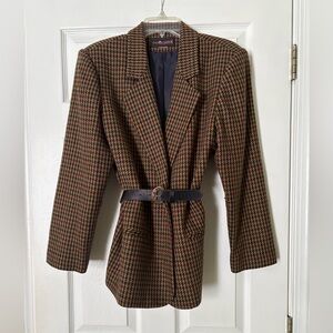 Vintage Sag Harbor Petite Houndstooth Blazer